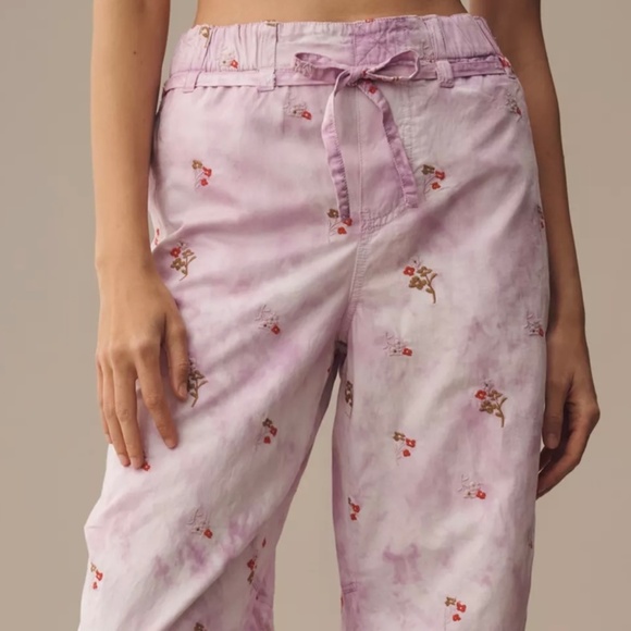 NWT Anthropologie Pilcro Ditsy Tie-Dye Parachute Pants - Picture 2 of 4